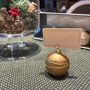 Pier One 12 Place Card Holders Round Ornament 2 Boxes of 6 each Neutral …
